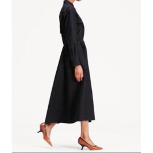 Tory Burch Angle Pointed Toe Pumps Patent Leather Tan Chocolate Size 8M Preppy - Picture 3 of 13